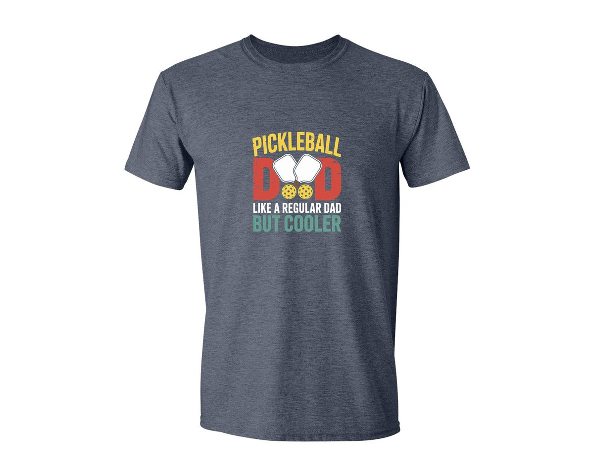 brand:Generic|color:Heather Navy|Pickleball Dad Like A Regular Dad Cooler Graphic T-Shirt