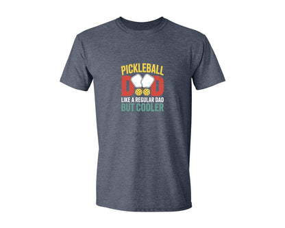 brand:Generic|color:Heather Navy|Pickleball Dad Like A Regular Dad Cooler Graphic T-Shirt