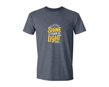 brand:Generic|color:Heather Navy|Shine Your Light Matthew 5 Graphic T-Shirt