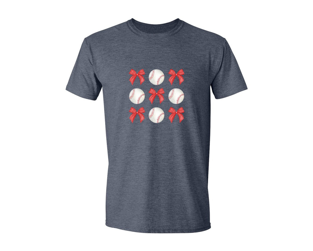 brand:Generic|color:Heather Navy|Coquette Baseball Graphic T-Shirt