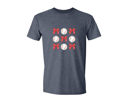 brand:Generic|color:Heather Navy|Coquette Baseball Graphic T-Shirt