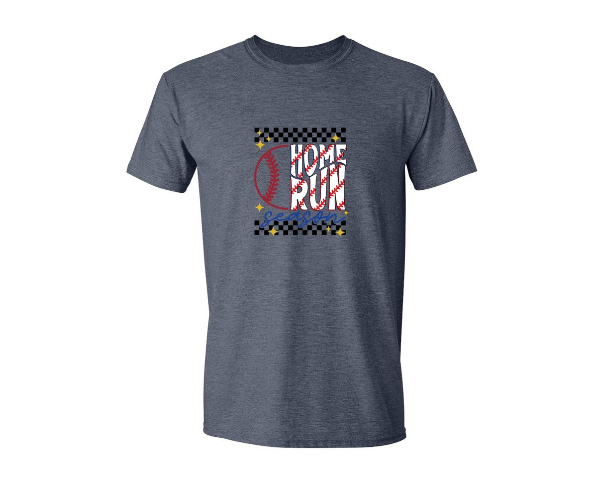 brand:Generic|color:Heather Navy|Retro Baseball Game Day 8 Graphic T-Shirt