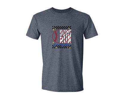 brand:Generic|color:Heather Navy|Retro Baseball Game Day 8 Graphic T-Shirt