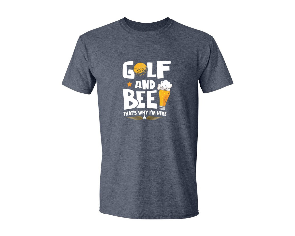 brand:Generic|color:Heather Navy|Funny Golf Beer Lover T Shirt Desin Graphic T-Shirt