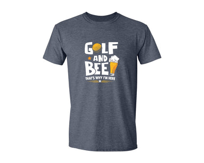 brand:Generic|color:Heather Navy|Funny Golf Beer Lover T Shirt Desin Graphic T-Shirt