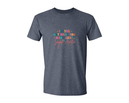 brand:Generic|color:Heather Navy|Sugar Auntie Im The Get What Graphic T-Shirt