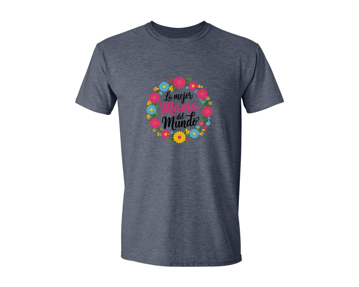 brand:Generic|color:Heather Navy|Spanish Mothers Day 6 Graphic T-Shirt