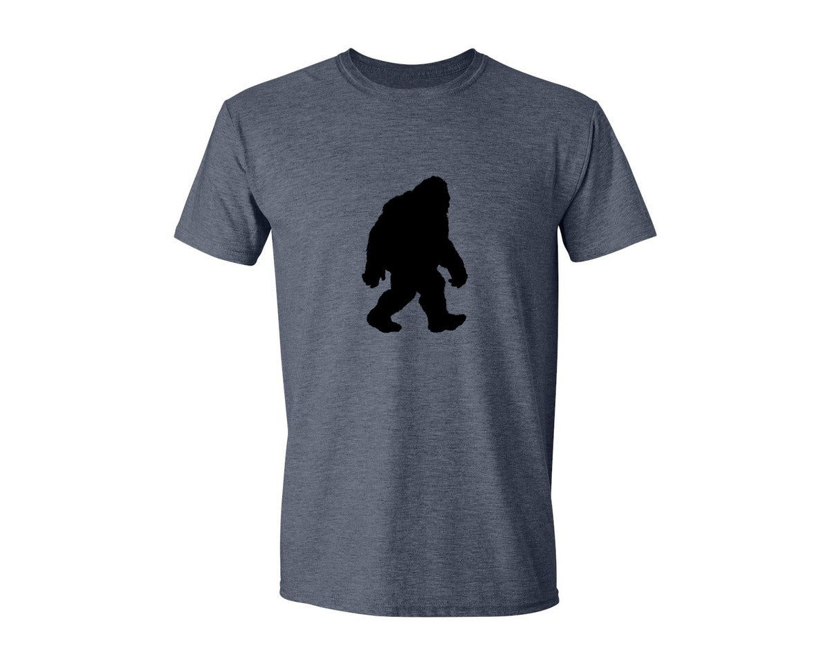 brand:Generic|color:Heather Navy|Bigfoot Sasquatch Figure Design Graphic T-Shirt