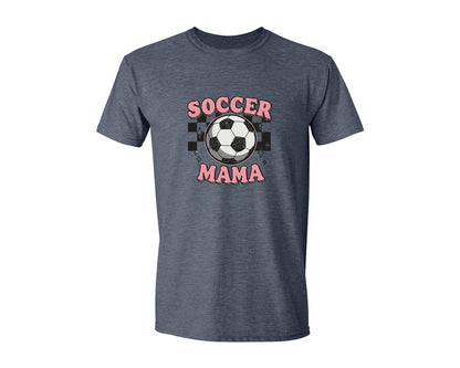 brand:Generic|color:Heather Navy|Soccer Mama Soccer Mom Graphic T-Shirt