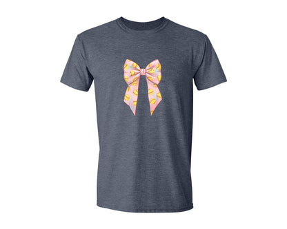 brand:Generic|color:Heather Navy|Softball Bow Graphic T-Shirt