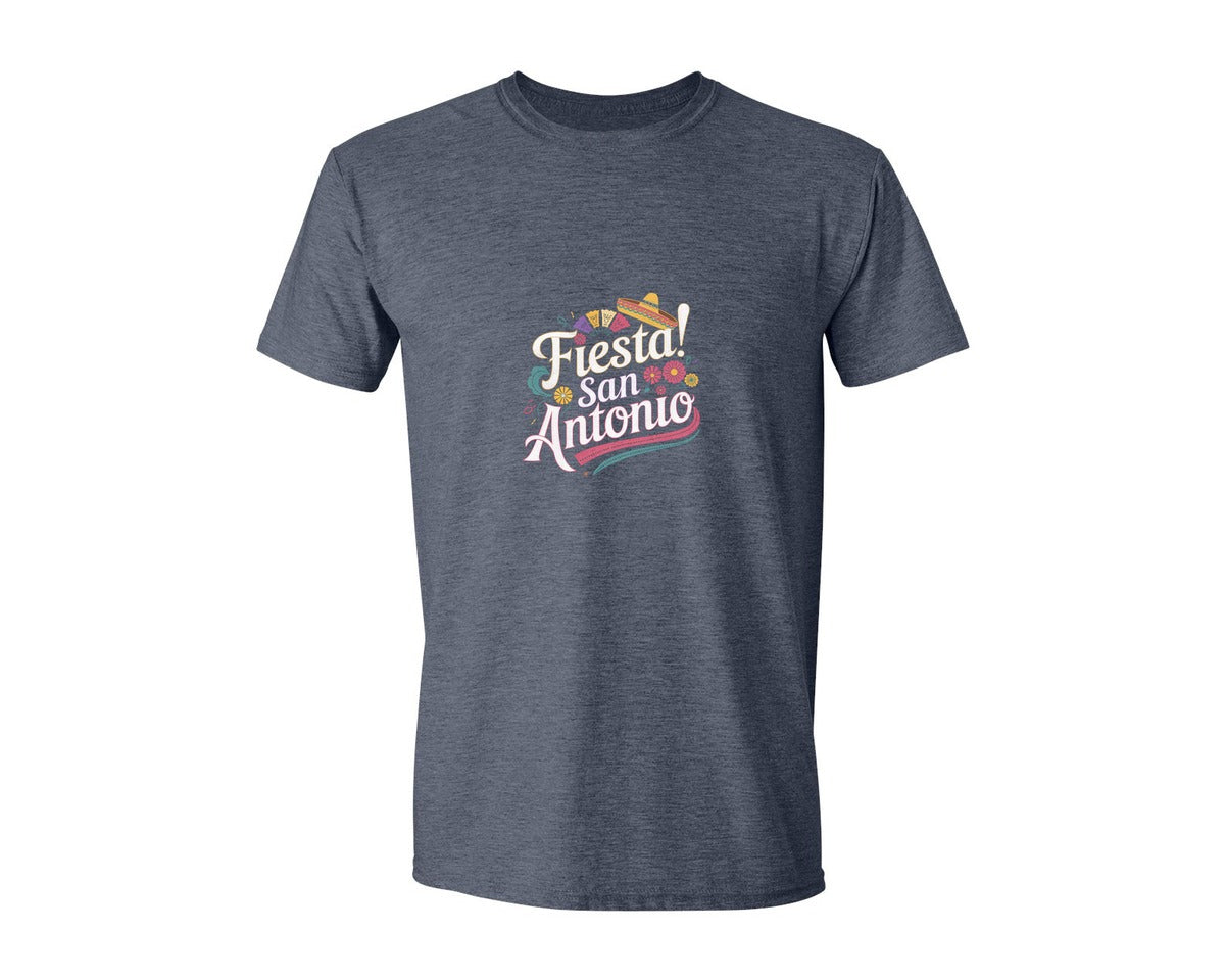 brand:Generic|color:Heather Navy|Fiesta San Antonio Celebration T Shirt Graphic T-Shirt