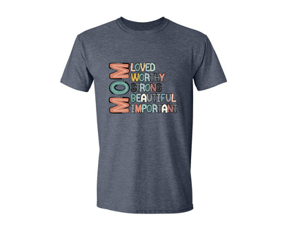brand:Generic|color:Heather Navy|Mom Mothers Day Design Graphic T-Shirt