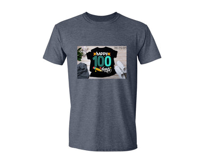 brand:Generic|color:Heather Navy|100 Days Of School Shirt 10 Graphic T-Shirt