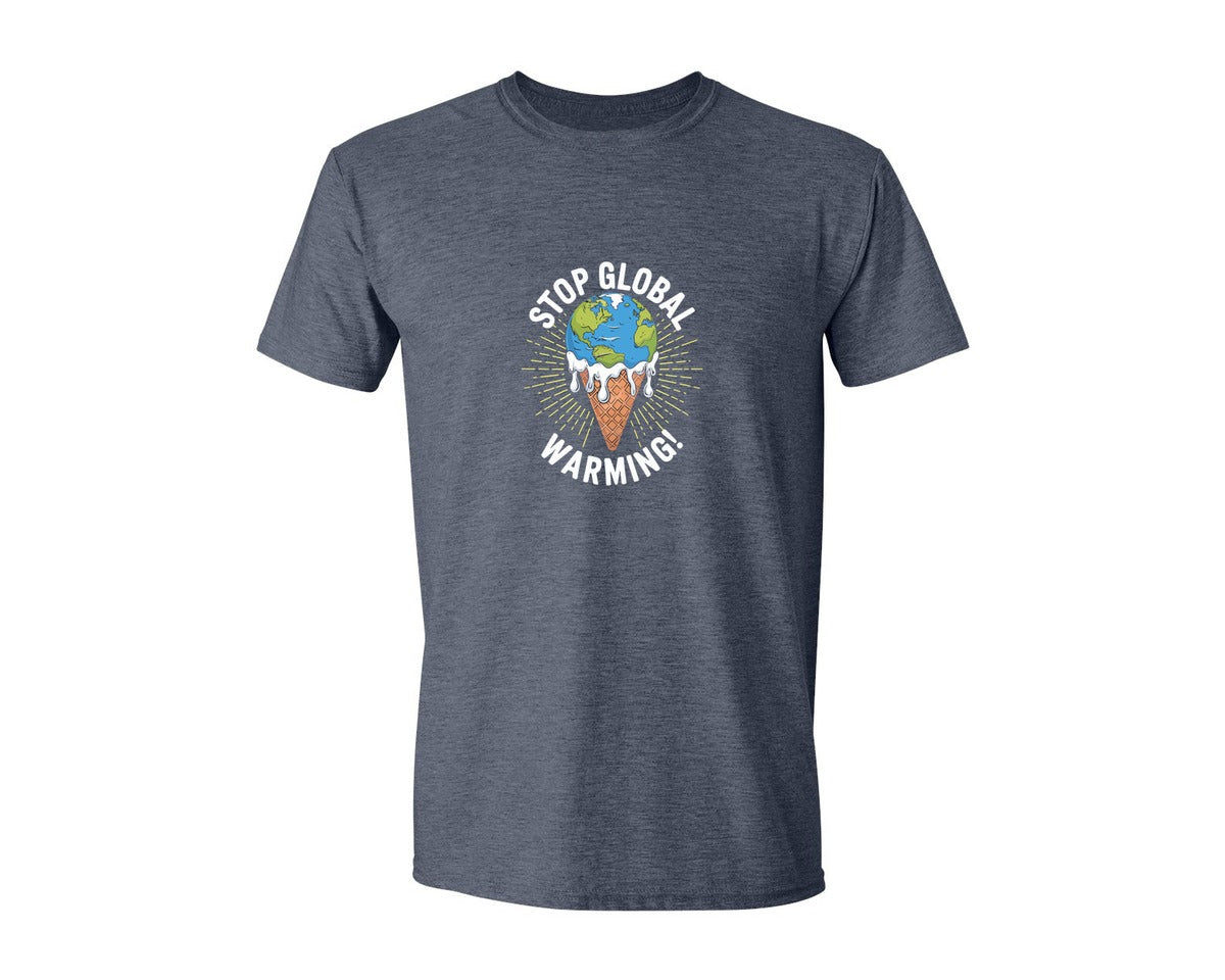 brand:Generic|color:Heather Navy|Stop Global Warming Funny Cute Teacher 2 Graphic T-Shirt