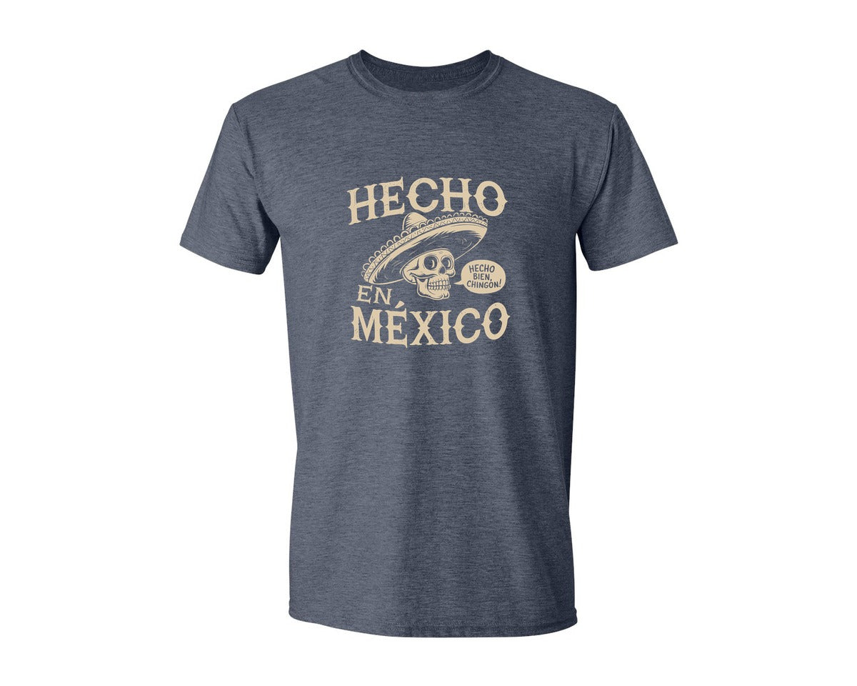 brand:Generic|color:Heather Navy|Hecho En Mexico Mexican Chicano Pride Graphic T-Shirt