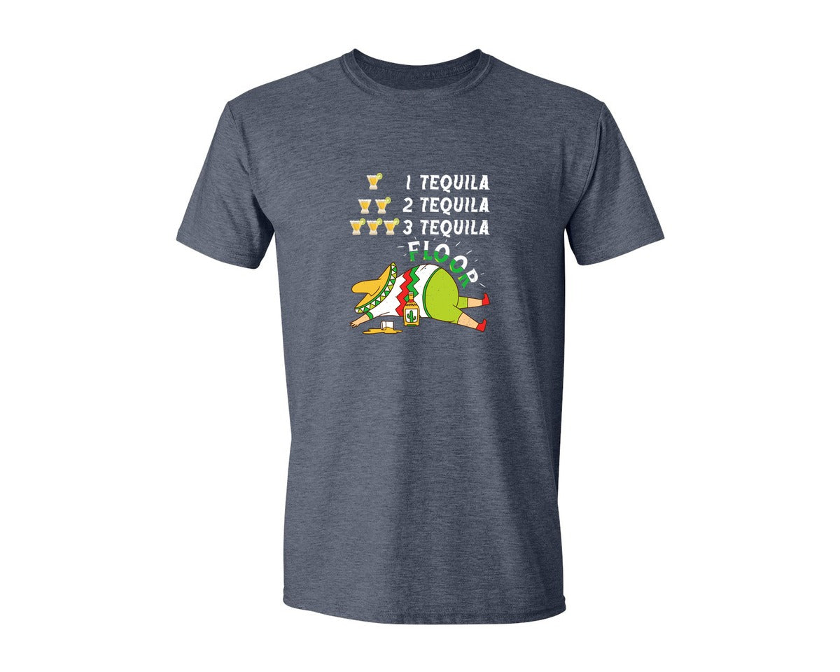 brand:Generic|color:Heather Navy|Tequila Cinco De Mayo T Shirt Graphic T-Shirt