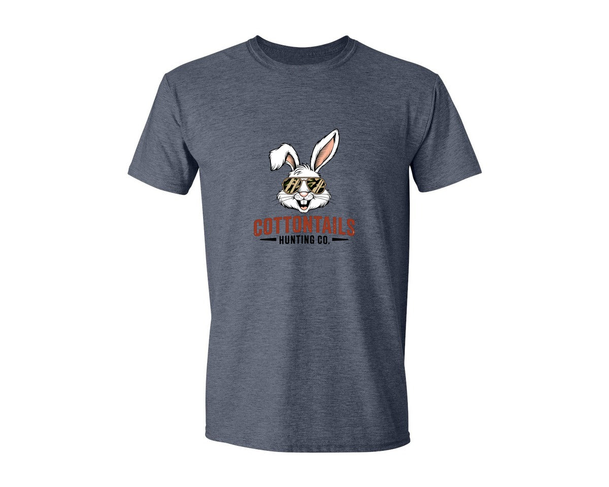 brand:Generic|color:Heather Navy|Cottontail Hunting Co Boy Egg Hunt Graphic T-Shirt