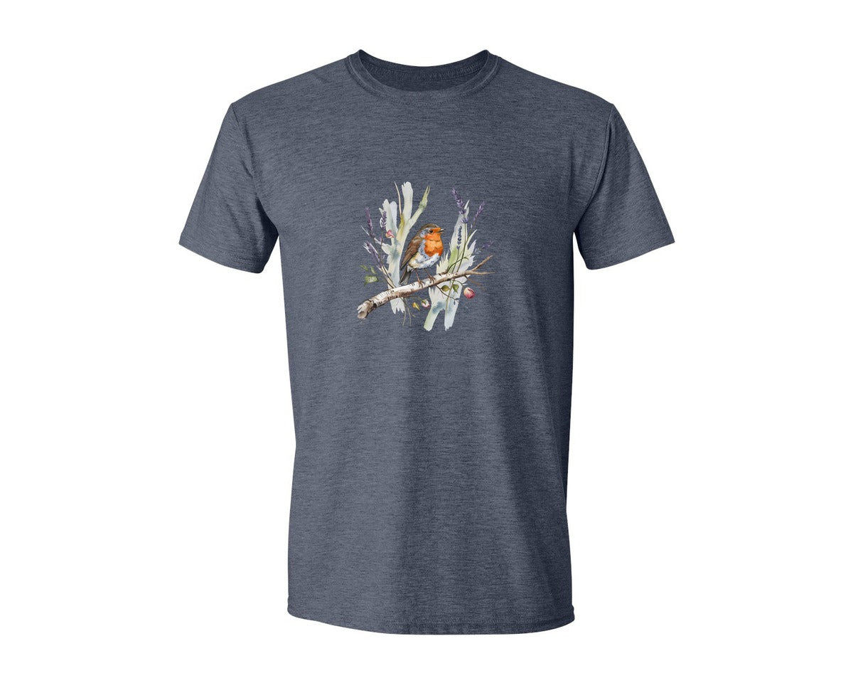 brand:Generic|color:Heather Navy|Bird Lover Shirt Nature Cute Bird Graphic T-Shirt