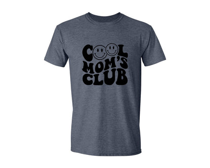 brand:Generic|color:Heather Navy|Cool Moms Club Wavy 2 Graphic T-Shirt