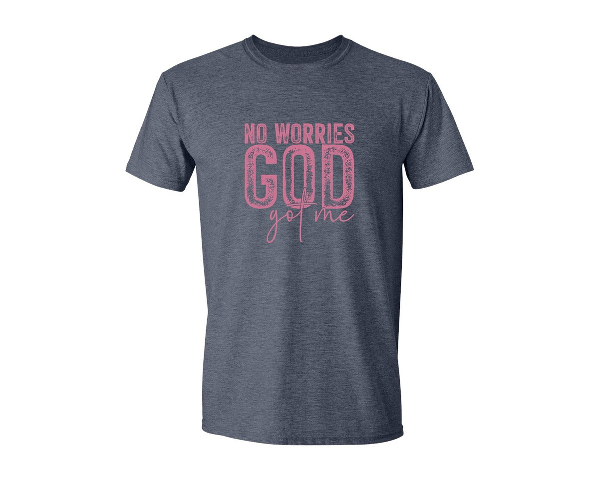 brand:Generic|color:Heather Navy|Unafraidgod Got Me Christian Q Graphic T-Shirt