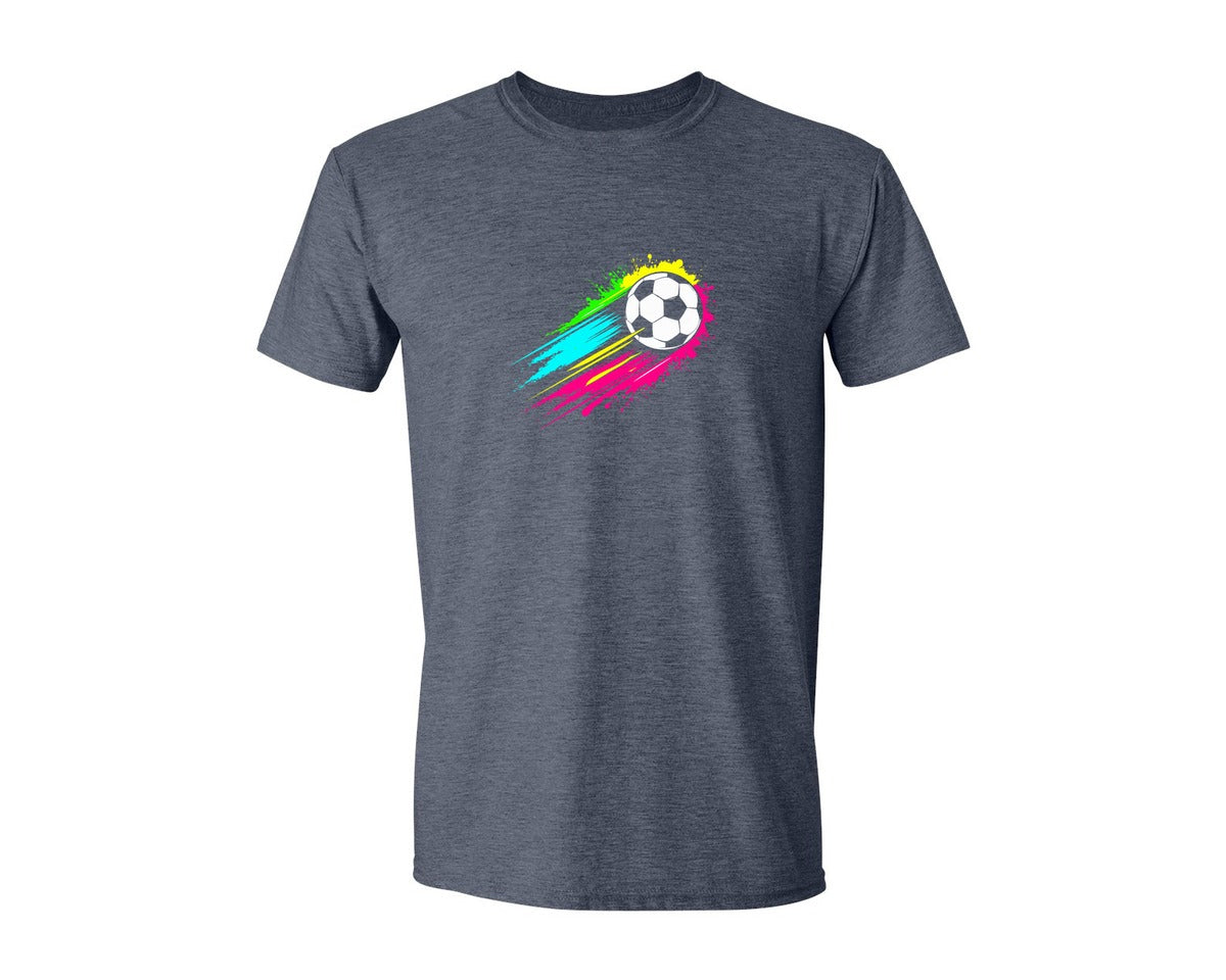 brand:Generic|color:Heather Navy|Colorful Tie Dye Soccer Ball T Shirt Graphic T-Shirt