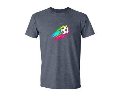 brand:Generic|color:Heather Navy|Colorful Tie Dye Soccer Ball T Shirt Graphic T-Shirt