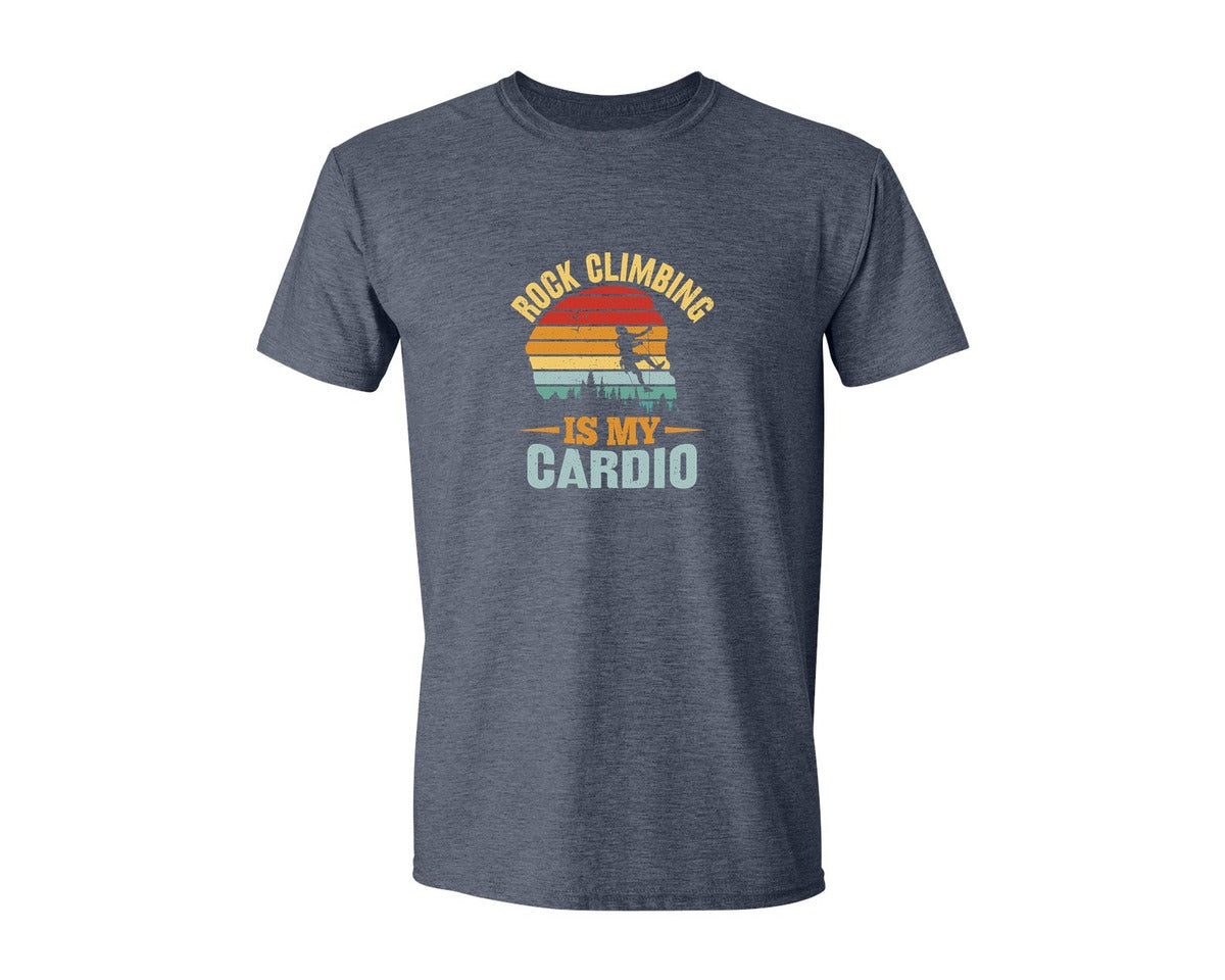 brand:Generic|color:Heather Navy|Rock Climbing Graphic Graphic T-Shirt
