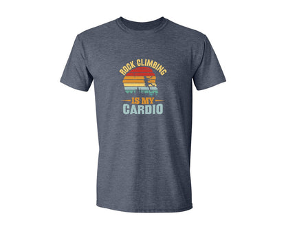brand:Generic|color:Heather Navy|Rock Climbing Graphic Graphic T-Shirt