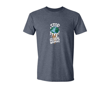 brand:Generic|color:Heather Navy|Stop Global Warming Funny Cute Teacher Graphic T-Shirt