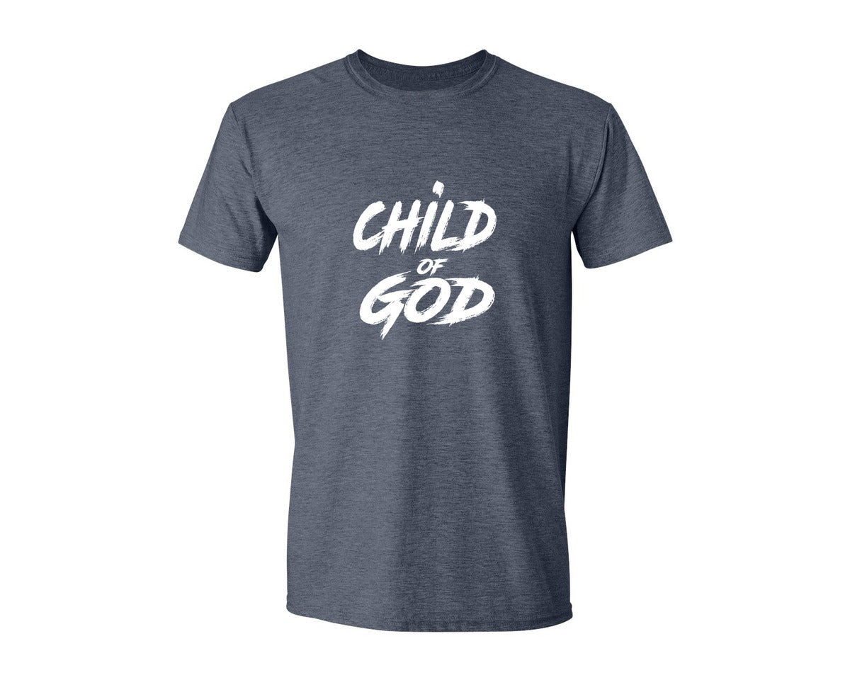 brand:Generic|color:Heather Navy|Child Of God Shirt Design Jesus 2 Graphic T-Shirt