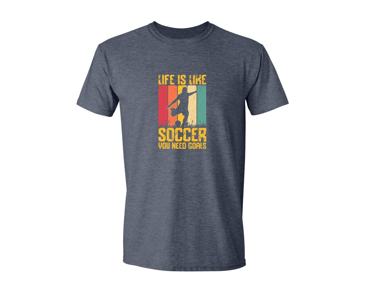 brand:Generic|color:Heather Navy|Life Is Like Soccer You Need T Shirt Graphic T-Shirt