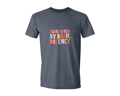 brand:Generic|color:Heather Navy|Radicalized By Basic Decency Graphic T-Shirt