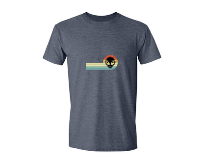 brand:Generic|color:Heather Navy|Retro Vintage Alien Face T Shirt Design Graphic T-Shirt