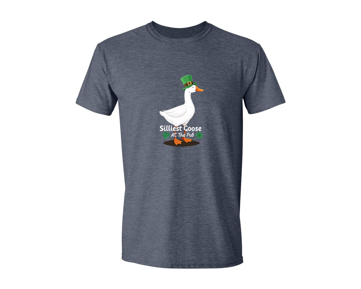 brand:Generic|color:Heather Navy|Silly Goose St Patricks Funniest Graphic T-Shirt