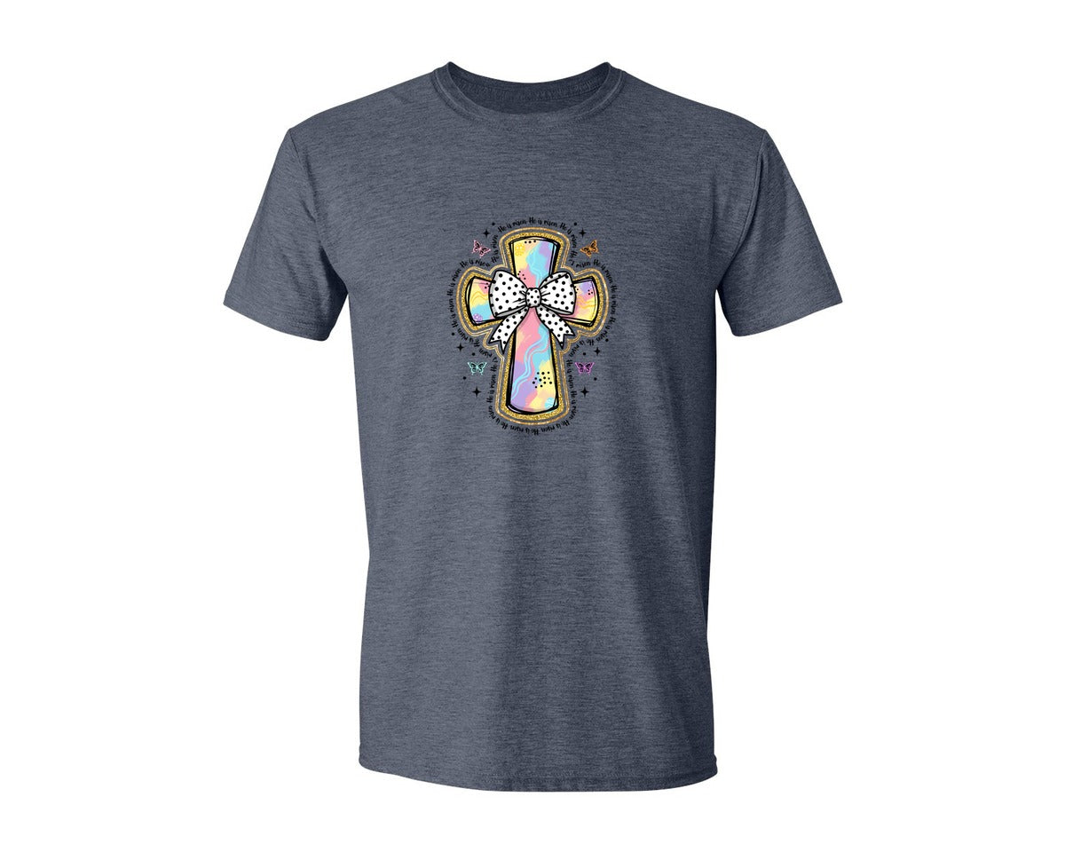 brand:Generic|color:Heather Navy|Christian Easte Coquette Graphic T-Shirt