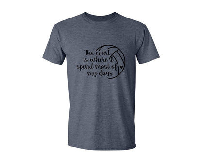 brand:Generic|color:Heather Navy|Volleyball Mom 24 Graphic T-Shirt
