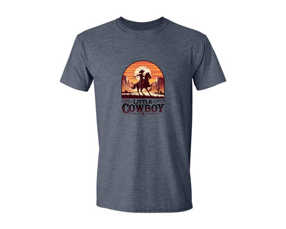 brand:Generic|color:Heather Navy|Little Cowboy Western Horse Riding 2 Graphic T-Shirt