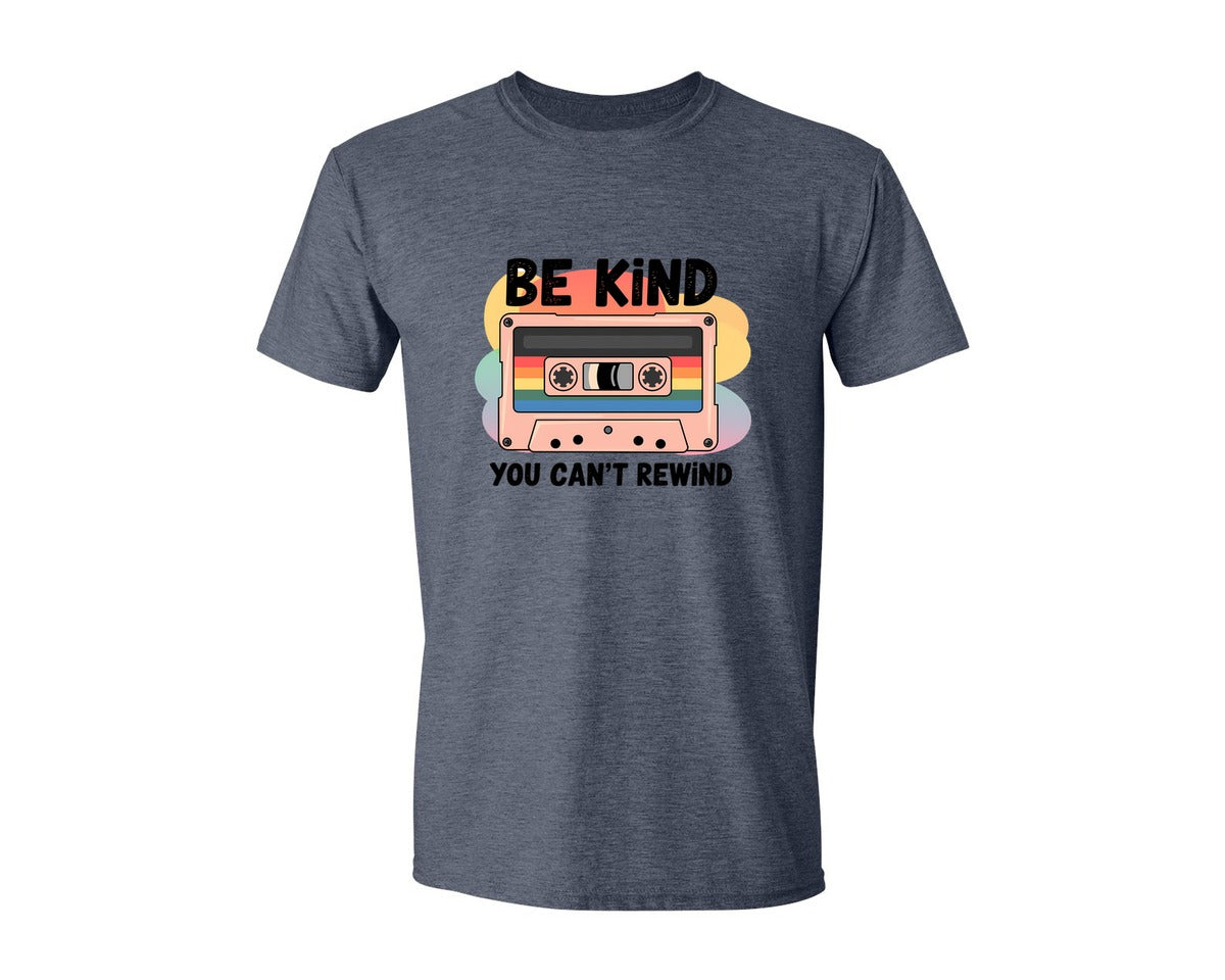 brand:Generic|color:Heather Navy|Be Kind Retro Cassette Tape 2 Graphic T-Shirt