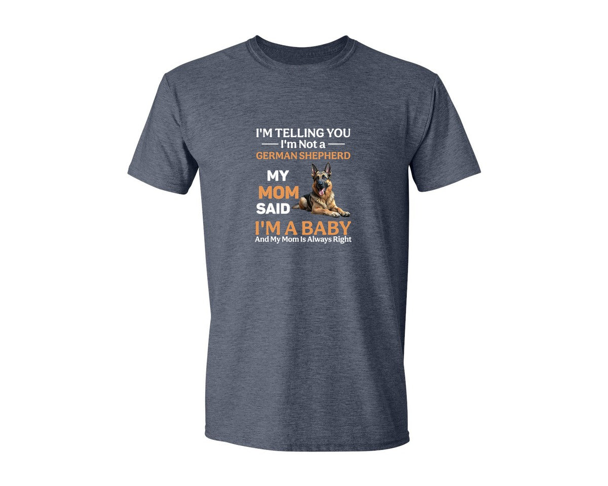 brand:Generic|color:Heather Navy|Im Telling You Im Not German Shepherd Graphic T-Shirt