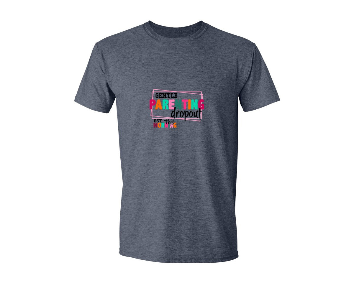 brand:Generic|color:Heather Navy|Gentle Parenting Dropout Svgmothers Day 2 Graphic T-Shirt