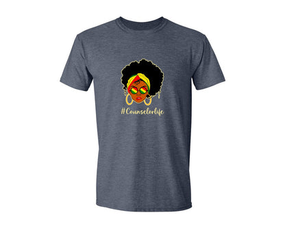 brand:Generic|color:Heather Navy|Counselor Life Career T Shirt Graphic T-Shirt