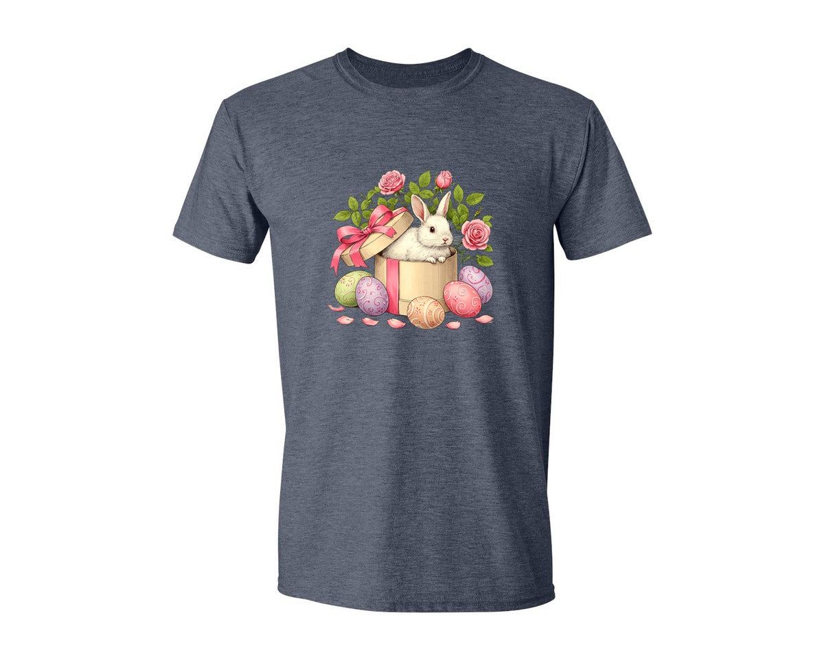 brand:Generic|color:Heather Navy|Easter Bunny Bunny 2 Graphic T-Shirt