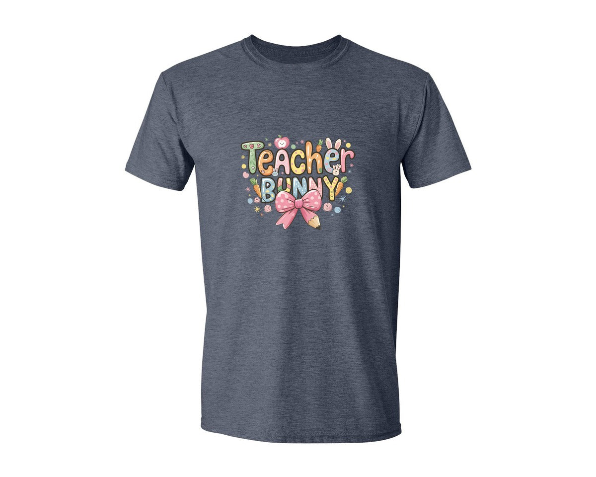 brand:Generic|color:Heather Navy|Teacher Bunny Sweatshirt Teacher Bunny Graphic T-Shirt