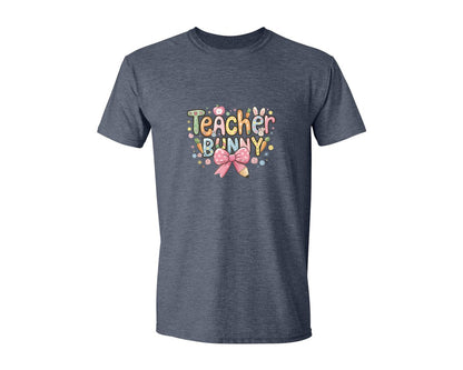 brand:Generic|color:Heather Navy|Teacher Bunny Sweatshirt Teacher Bunny Graphic T-Shirt