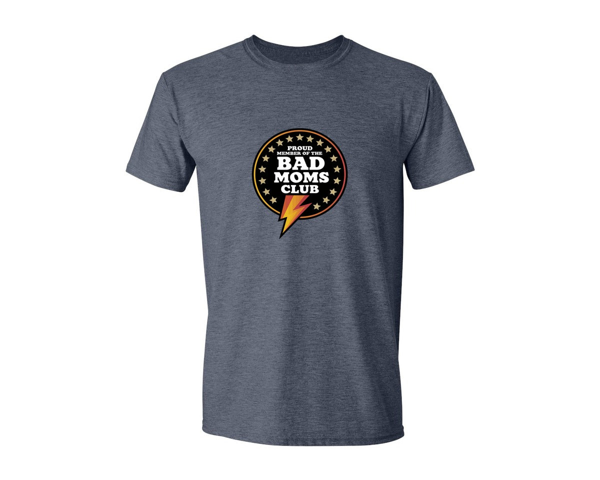 brand:Generic|color:Heather Navy|Proud Member Of The Bad Moms Club Funny Graphic T-Shirt
