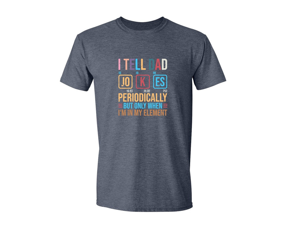 brand:Generic|color:Heather Navy|I Tell Dad Jokes Periodically But Only 7 Graphic T-Shirt