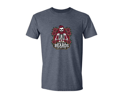 brand:Generic|color:Heather Navy|Skeleton Dad 3 Graphic T-Shirt