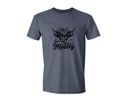 brand:Generic|color:Heather Navy|Just A Little Moody T Shirt Design Graphic T-Shirt
