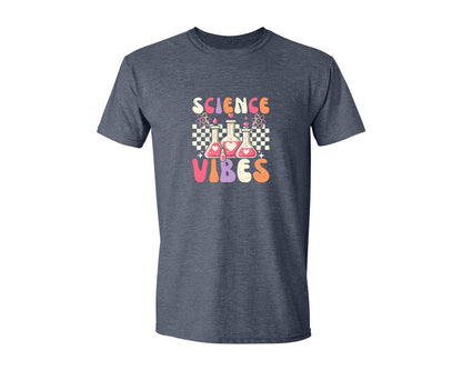 brand:Generic|color:Heather Navy|Groovy Science Vibes Chemistry T Shirt Graphic T-Shirt