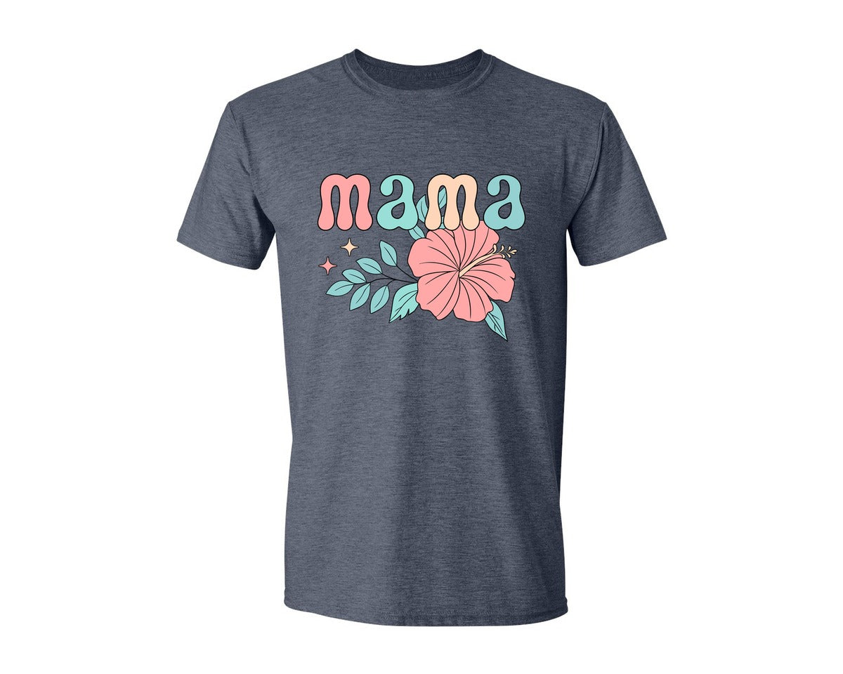 brand:Generic|color:Heather Navy|Mama Mom T Shirt 4 Graphic T-Shirt